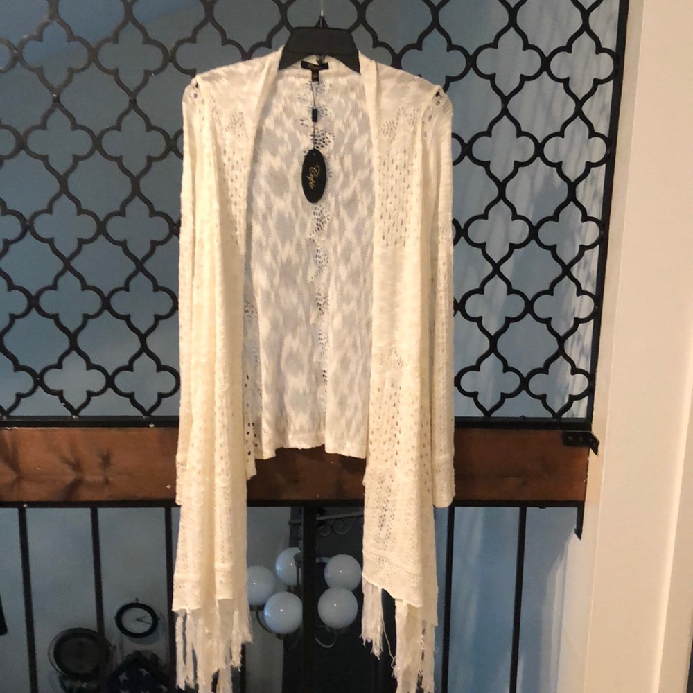 Wrap front knit top